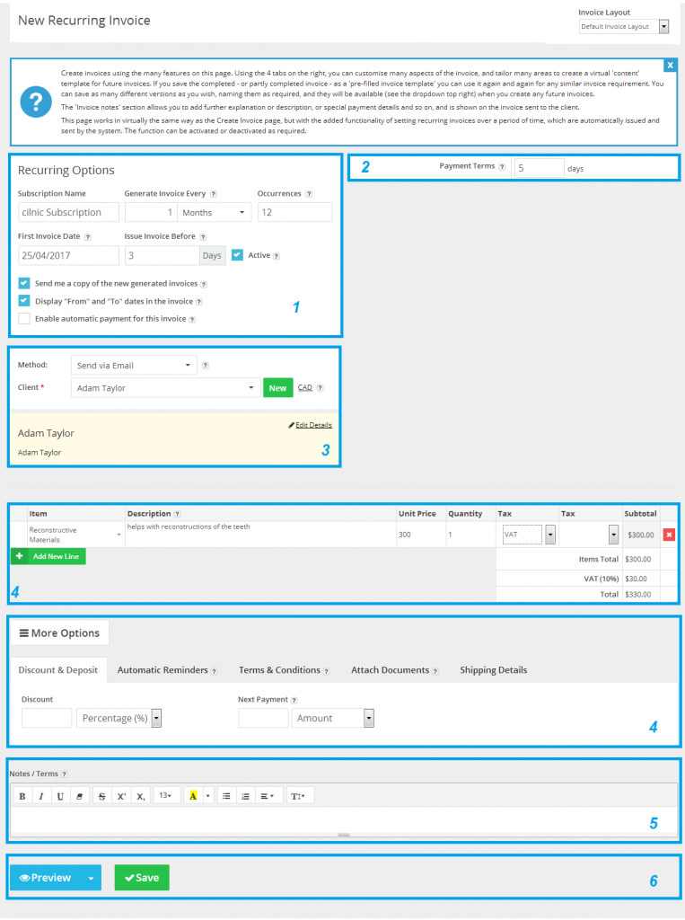 creating-recurring-invoices-on-the-online-invoices-system-online