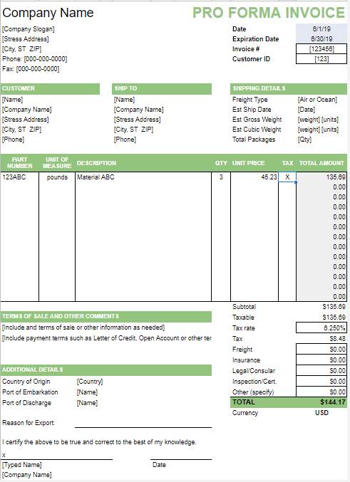 Download Free Word Excel and PDF Blank Invoice TemplatesOnline