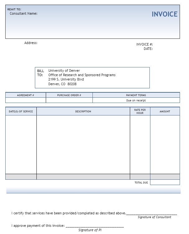 Download Free Consulting Invoice Templates